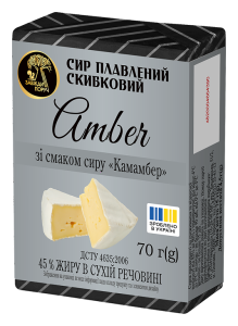 Сир плавлений скибковий “AMBER” зі смаком сиру “Камамбер”