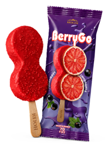 Морозиво «BerryGo Грейпфрут-Чорна Смородина» в кондитерській глазурі з кислим цукром