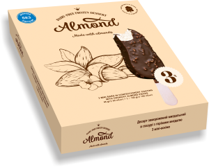 Десерт заморожений «Almond» мигдальний в глазурі з горіхами мигдалю