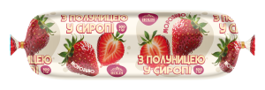 Морозиво з полуницею у сиропі