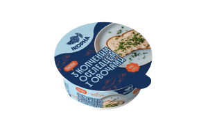 Паста з копченим оселедцем і овочами